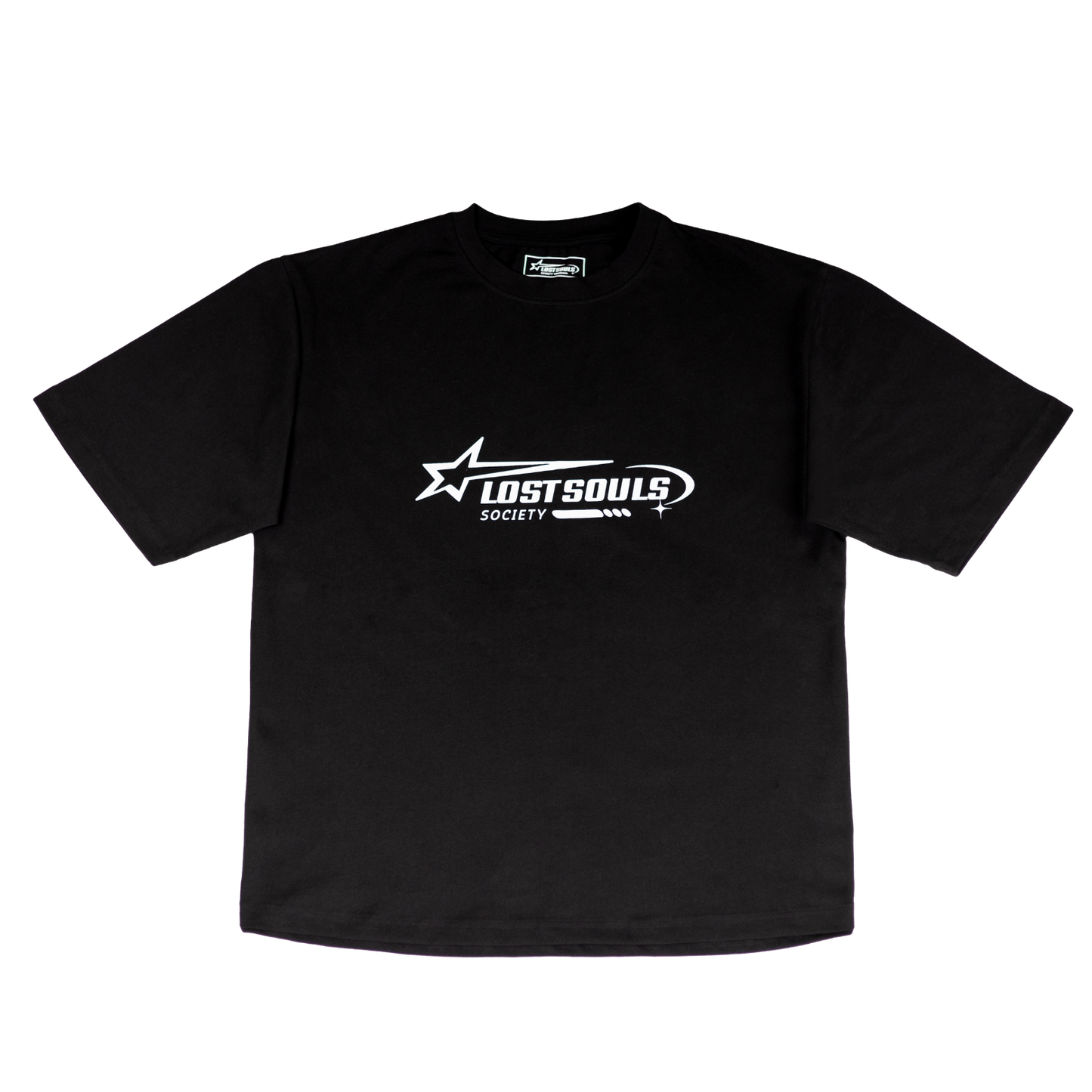 Black oversized streetwear t-shirt in heavyweight cotton – Lost Souls Society