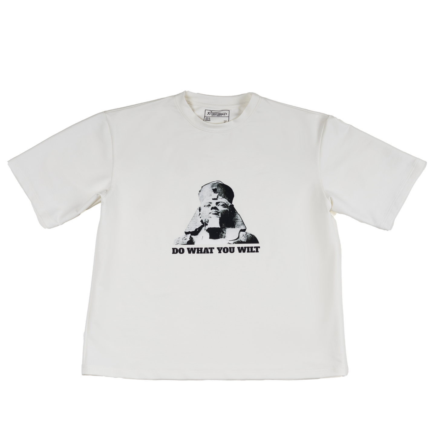 Graphic t-shirt with “Do What Thou Wilt” print – black streetwear piece by Lost Souls Society